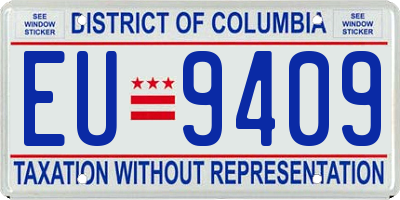 DC license plate EU9409