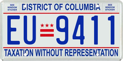 DC license plate EU9411