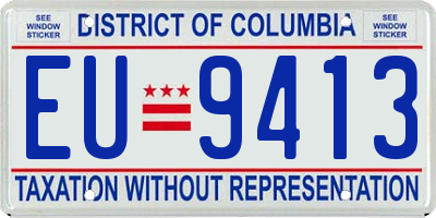 DC license plate EU9413