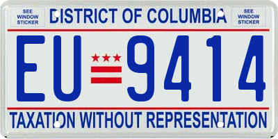 DC license plate EU9414