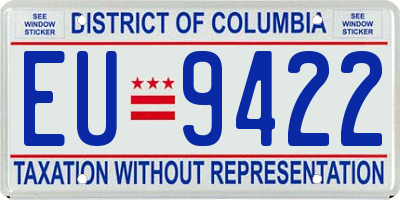 DC license plate EU9422