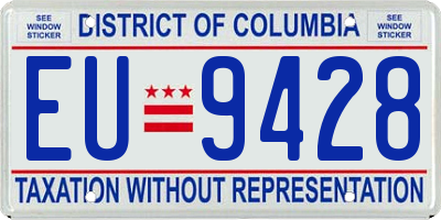 DC license plate EU9428
