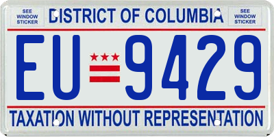DC license plate EU9429