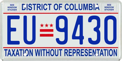 DC license plate EU9430