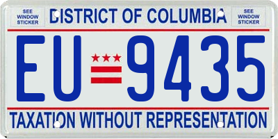 DC license plate EU9435