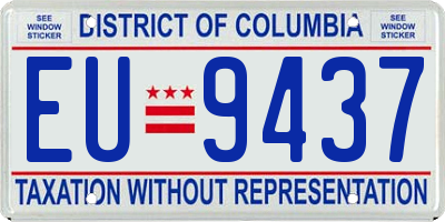 DC license plate EU9437