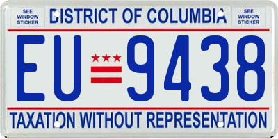 DC license plate EU9438