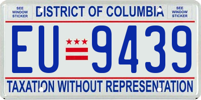 DC license plate EU9439