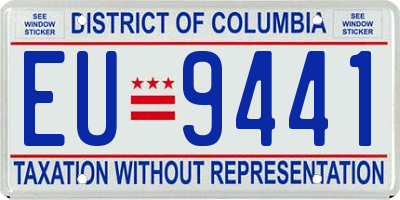 DC license plate EU9441