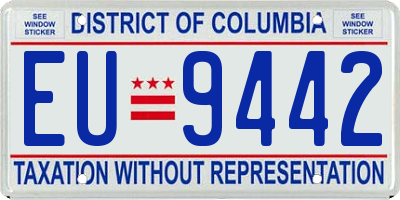 DC license plate EU9442