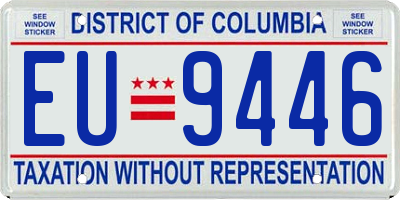 DC license plate EU9446