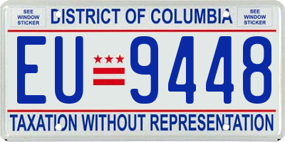 DC license plate EU9448