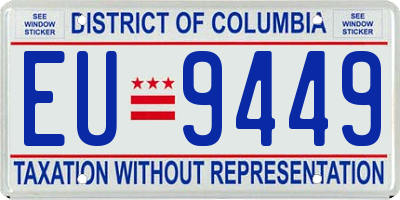 DC license plate EU9449