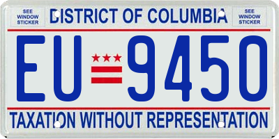 DC license plate EU9450