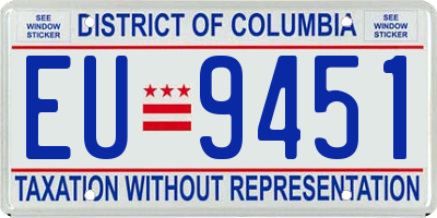 DC license plate EU9451