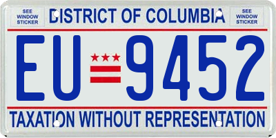 DC license plate EU9452