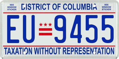 DC license plate EU9455