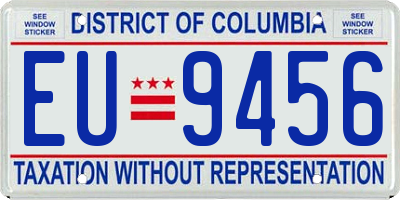 DC license plate EU9456