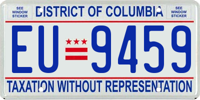 DC license plate EU9459