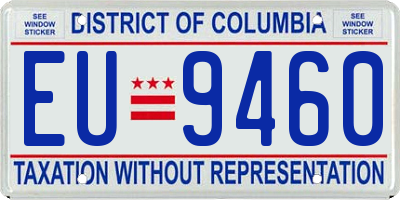 DC license plate EU9460