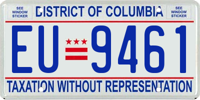 DC license plate EU9461