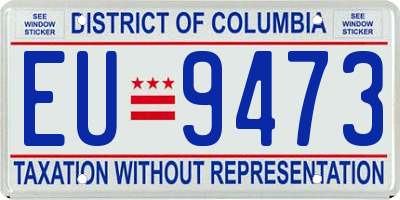 DC license plate EU9473