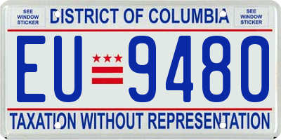 DC license plate EU9480