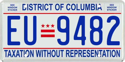 DC license plate EU9482