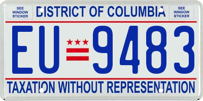 DC license plate EU9483