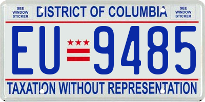 DC license plate EU9485