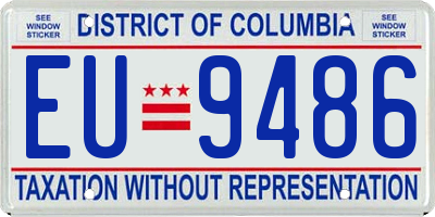 DC license plate EU9486