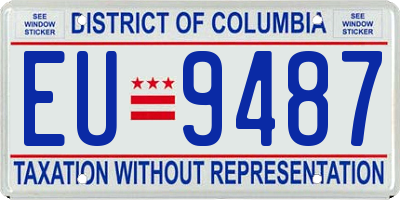 DC license plate EU9487