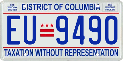 DC license plate EU9490