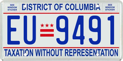 DC license plate EU9491