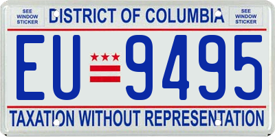DC license plate EU9495