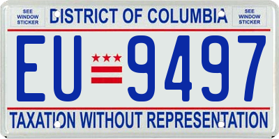 DC license plate EU9497