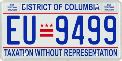 DC license plate EU9499