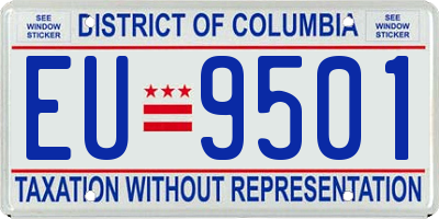 DC license plate EU9501