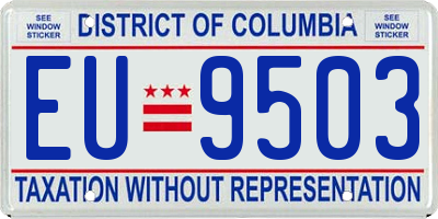 DC license plate EU9503
