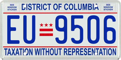DC license plate EU9506