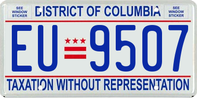 DC license plate EU9507