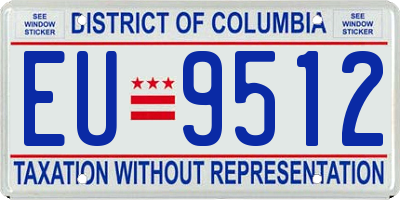 DC license plate EU9512