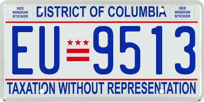 DC license plate EU9513
