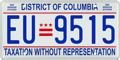 DC license plate EU9515