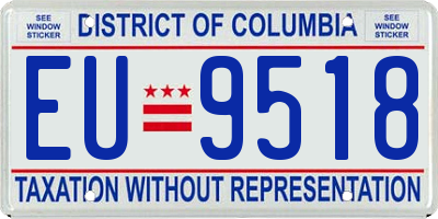 DC license plate EU9518