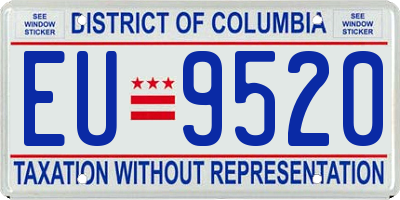 DC license plate EU9520