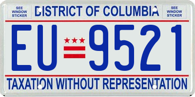 DC license plate EU9521