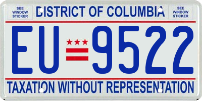 DC license plate EU9522