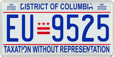 DC license plate EU9525