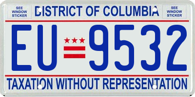 DC license plate EU9532